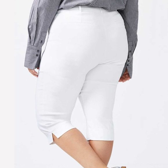 LAST CHANCE - White Savvy Soft Capri - Picture 2 of 10